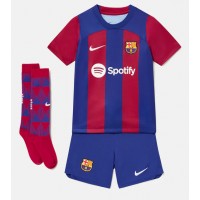 Camiseta Barcelona Marcos Alonso #17 Primera Equipación Replica 2023-24 para niños mangas cortas (+ Pantalones cortos)